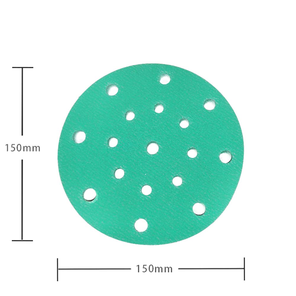 30pcs 150mm Disco de lijadora de 17 orificios Lijado Papel de pulido Disco de papel de lija 320/400/600/800/1000/1200/1500/2000 Papel de lijado Esmerilado, como se muestra, 120