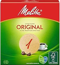 Melitta – 100 Round Filters N°1 Brown Fsc – Pack of 4