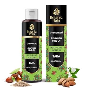 Ayurveda Body Oil Unscented, Natural Body Oil After Shower, Moisturizing & Hydrating Organic Vitamin E Oil For Women And Men, Ayurveda Products For Crepey Skin – 3.38 Fl Oz (1)