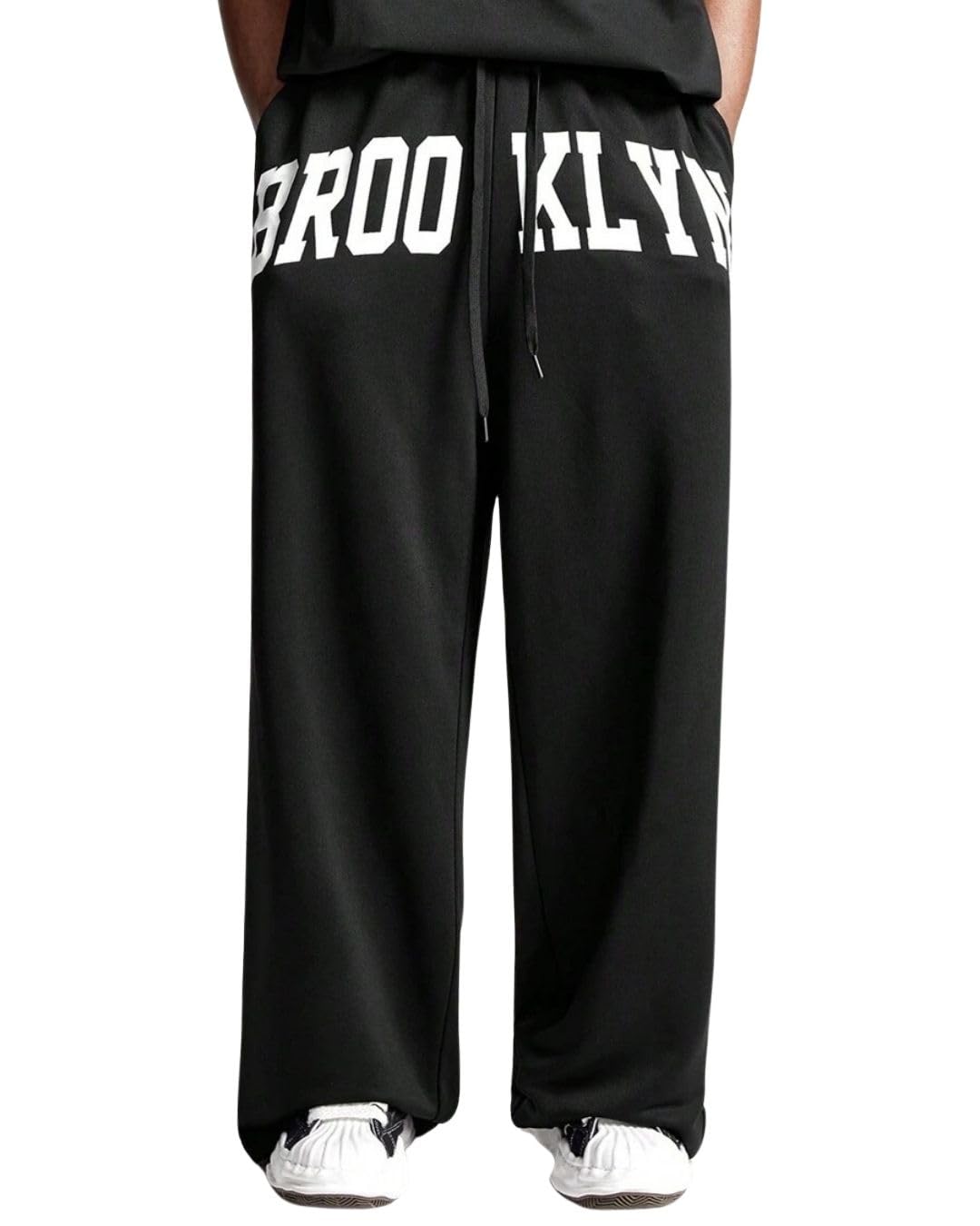 flynoff Brooklyn Print Black Loose Fit Track Pant-picture-47
