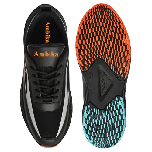 Image of Men's Lightweight White Running Shoes with Mesh Upper & Airmix Sole