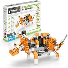 ENGINO Discovering STEM - Paleontology How Dinosaurs Lived - 6 Prehistoric Toy Models, Motorized Building Set, Realistic Moving Mechanisms, Kids 9+