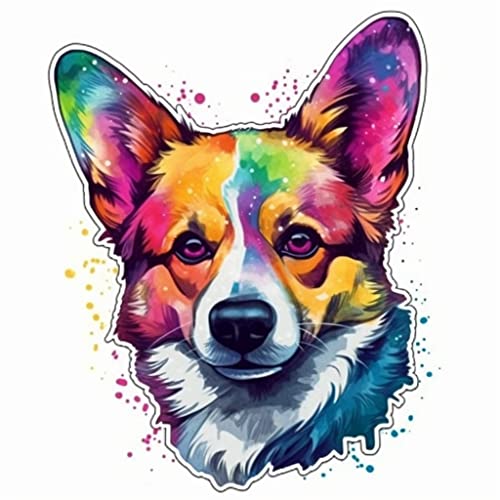 Image of Yoonek Graphics Welsh Corgi Welsh Corgi Dog Vinyl Decal Sticker for Car, Laptop, Tumbler, More. #009983-4 inch