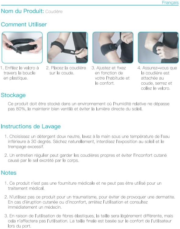 Miniatura 16 de AGPTEK - Paquete de 2 coderas de codo para tendinitis y codo de tenista, banda de brazo de soporte para codo de tenista y golfista, alivio del