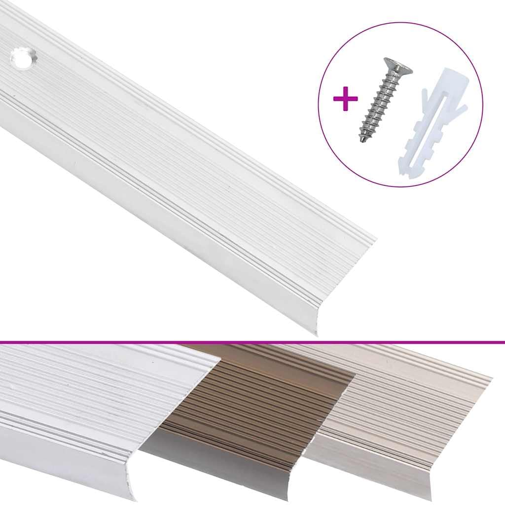 Gecheer Cantoneras para Escalera de Aluminio con Inserción Antideslizante - Protección Estética y Segura, 100 cm de Largo