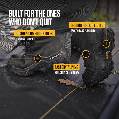 Image of Carhartt Rugged Flex 6 inch Composite Toe Work Boots for Women - Lightweight, Moisture-Wicking, and Cushioned Comfort
