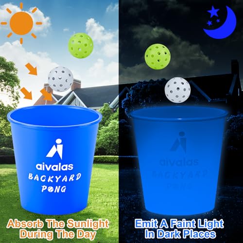 Aivalas Yard Pong Outdoor Games Glow Set in Dark for Adults and Family - image 2