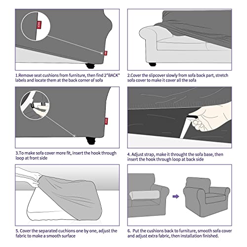 Znsayotx Luxury Velvet Couch Cover 4 Piece Stretch Sofa Covers For 3 Cushion Couch Soft Spandex Sofa Slipcover Living Room Anti Slip Dogs Pet Furnitre Protector (Deep Teal), 71"-91"(3 Cushions) #TOP6