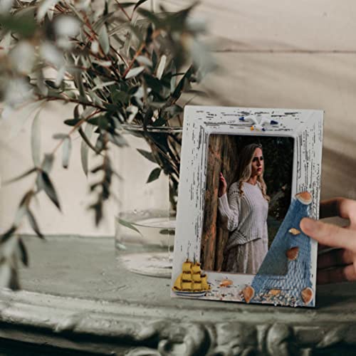 Didiseaon Vintage Home Decor Mediterranean Photo Frame Marine Theme Picture Frames Creative Wooden Photo Frame For Nautical Beach Themed Home Coffee Shop Decoration (2Pcs) Wooden Picture Frames #TOP1