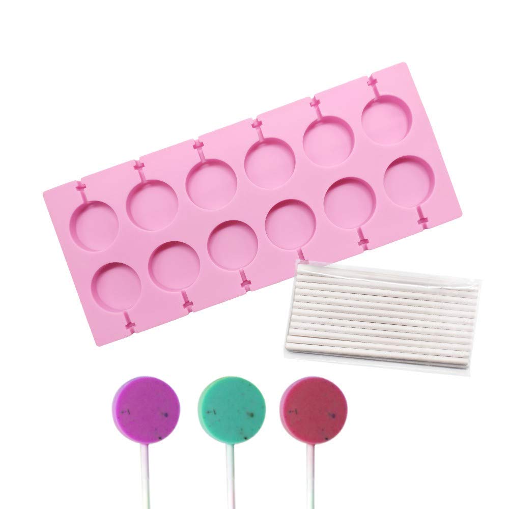 Ustensiles de cuisine moules à sucettes rondes au chocolat moule en silicone de bonbons durs moule de cuisson en silicone de qualité alimentaire