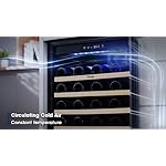 Yeego Wine Fridge 24 inch - 47 Bottles 40-65℉ Touch Control, Built-In/Under Counter/Freestanding Wine Cooler Refrigerator with Glass Door, Perfect for Bar, Home, Kitchen Cabinet, Office - Image 7