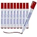 Produktbild Westcott Permanent Marker 10 Stück Rot | 10er Vorteilspack wasserfeste Marker Stifte | 1,5-3,0 mm Rundspitze | Nachfüllbar, lichtbeständig, schnell trocknend, wischfest | E-713006 00