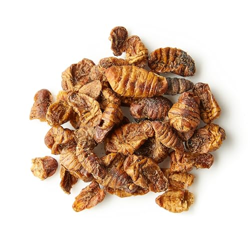 KOIPON Seidenraupen 1,5 kg getrocknet, Naturfutter ergänzend zu Koifutter für japanische Koi & Goldfische, Fischfutter, Leckerli zur Handfütterung