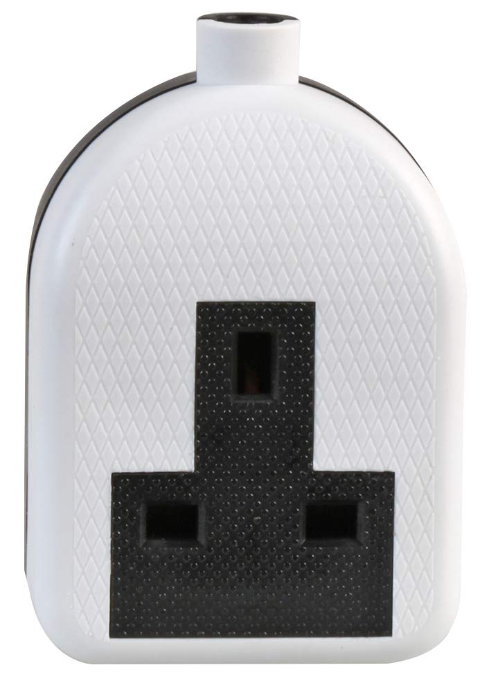 PRO ELEC 1‑Gang Rubber Trailing Socket, 13A, White – PELB1579