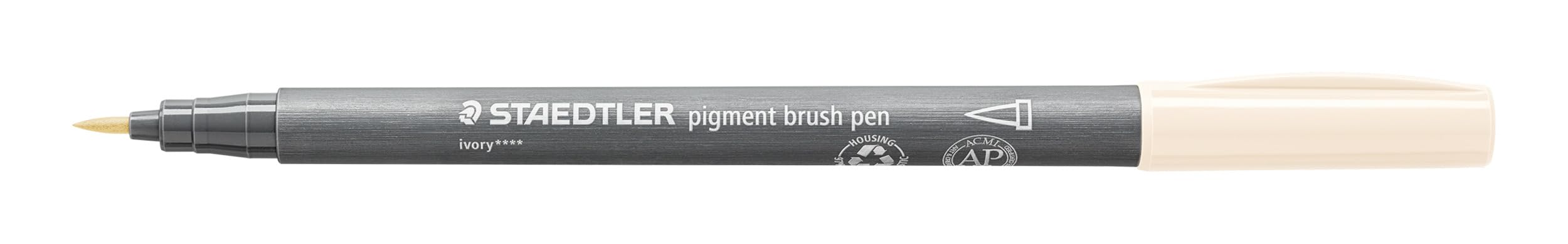 STAEDTLER 371-107 Pigment Arts Brush Pen - Ivory (Box of 10), Standard - Image 2