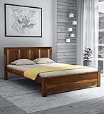 Craftswood Wooden Queen Size Bed for Bed Room | Solid Wood Bed | Sheesham Wood,