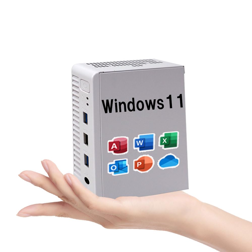 【整備済み品】 無線WIFI＆Bluetooth内蔵 デスクトップパソコンエプ ソンST20E ミニPC コンパクト軽量/Windows11Pro/MS Office 2019/Celeron/有線LAN/HDMI/VGA デスクトップ パソコン【整備済み品】 (メモリ8GB/SSD128GB)