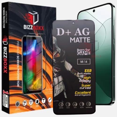 Image of AG Matte Gaming Tempered Glass | Xiaomi 14 5G | Mi 14 | Matte Screen Protector | Anti Static | Edge to Edge | 9H Hardness | With Easy Installation Kit (Pack of 1)