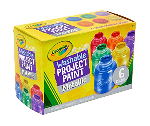 Crayola Washable Metallic Paint Set, 2-Ounce, 6 Count #TOP1