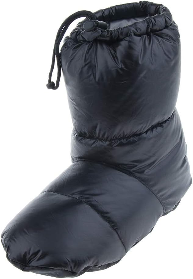 Winter Goose Down Booties Waterproof Anti-Slip Ultralight Puffy Socks Slippers Tent Warm Boots Shoes for Camping Home