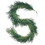 DYVXCIP Weihnachtsgirlande - Naturgetreue Tannengirlande, Künstliche Tannenzweige,180cm Grün, Norfolk Weihnachtskranz,Perfekt für Weihnachtsdeko Innen und Außen, Treppengeländer & Türrahmen