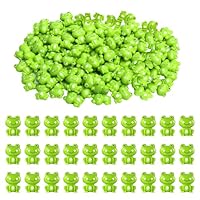 SUPRROW 100Pcs Mini Grüne Plastik Frosch, Mini Frösche Grüne Frosch-Figuren,Fairy Garden Miniatur Figuren für Aquarium Garten,Frosch Dekorationen für Party