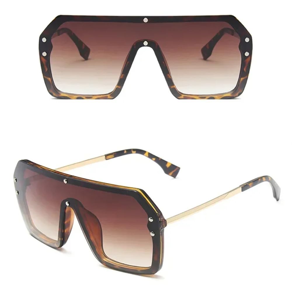 Occhiali da Sole Senza Montatura per Donna Occhiali da Sole da Uomo Oversize con Specchio e Guida Sfumata
