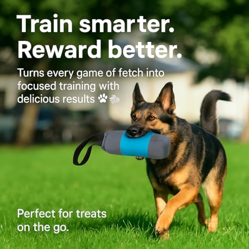 Flamingo Futterdummy für Hunde – Apportierbeutel & Futterbeutel HARO Blau – 20x7 cm – Befüllbar mit Snacks – Robustes Hundetraining Spielzeug