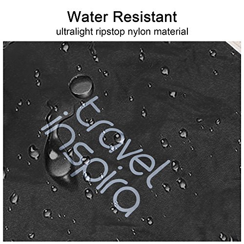 Travel Inspira Foldable Duffel Travel Bag Emergency Use Water Resistant Nylon 60L Black Collapsible Packable Lightweight Sport Gym Bag