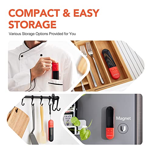 Befano Instant Read Meat Thermometer, Waterproof Digital Food Thermometer With Backlight And Magnet, Fit For Kitchen, Food Cooking, Grill, Bbq, Smoker, Candy, Coffee, And Oil Deep Frying - Red #TOP5