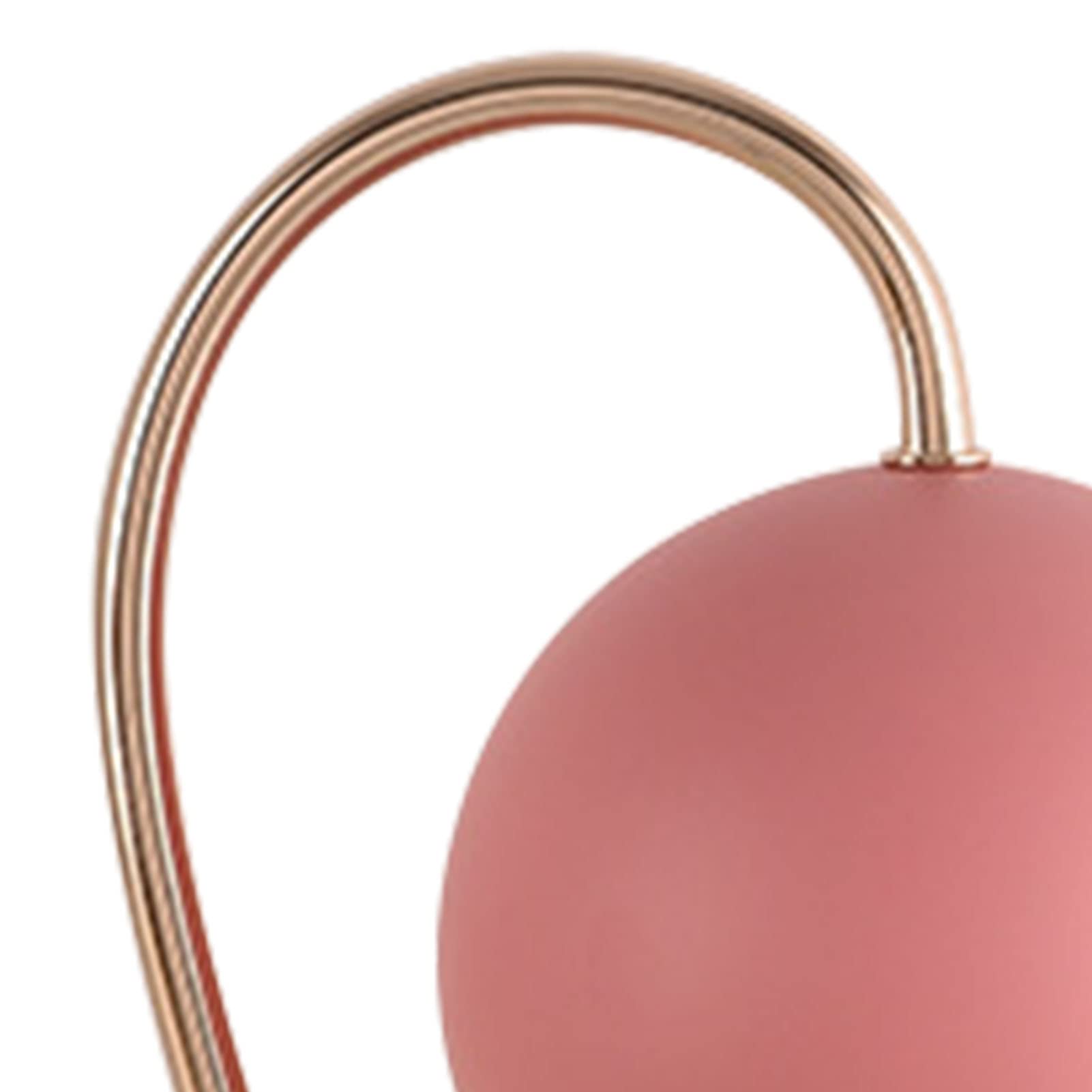 ViaGasaFamido Lampe Chauffe-bougie Parfumée Nordic Rose Parfumée Cire Fondante Lanterne Chauffe-bougie Réglable en Métal à intensité Variable avec Base en Bois pour Chevet de Chambre (Rose)