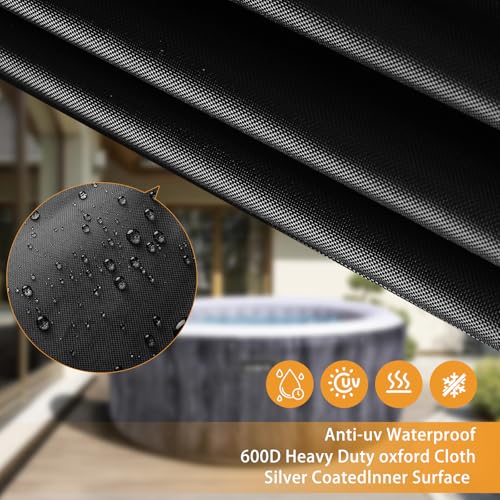 Cobertor redondo inflable para jacuzzi, impermeable 79x28 miniatura 4