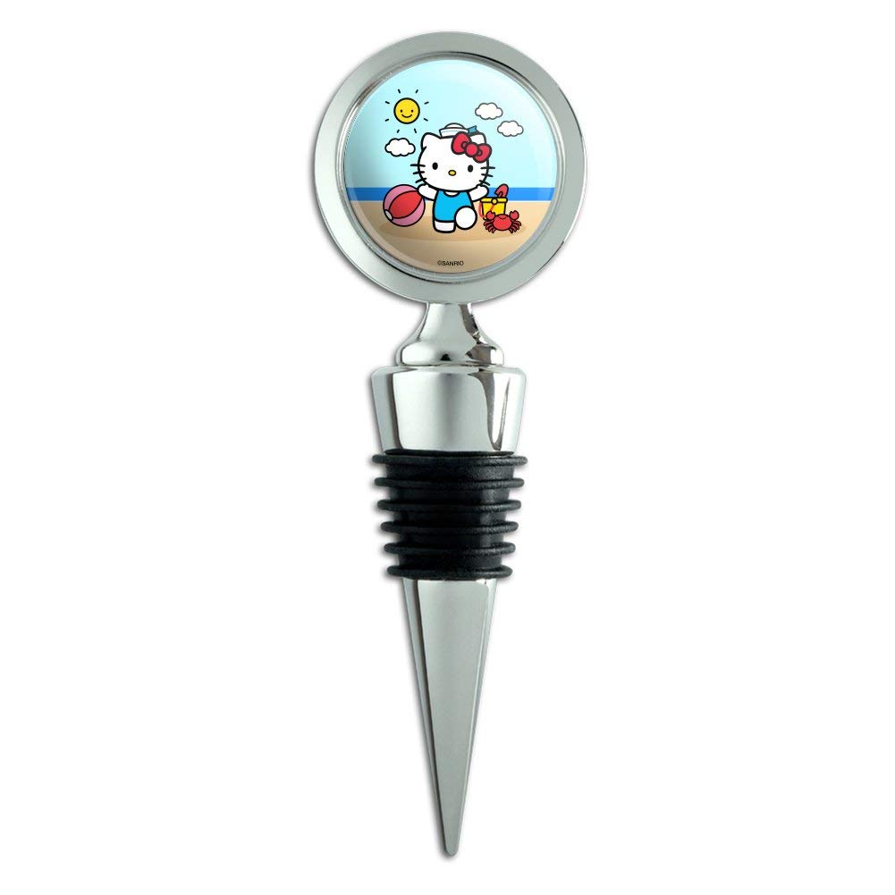 Hello Kitty Day at the Beach Wine Bottle Stopper