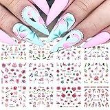 Flamingo Nail Art Sticker Nail Art Supplies Flamingo Flower Water Transfer Stickers Flamingo Floweri