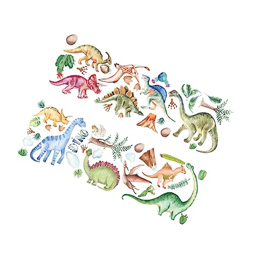 2 Pezzi Adesivo Da Parete Con Dinosauro Decorazione Rimovibile Per La Casa Pianta Da Decalcomanie Da Cartone Animato Per Camera Da Letto