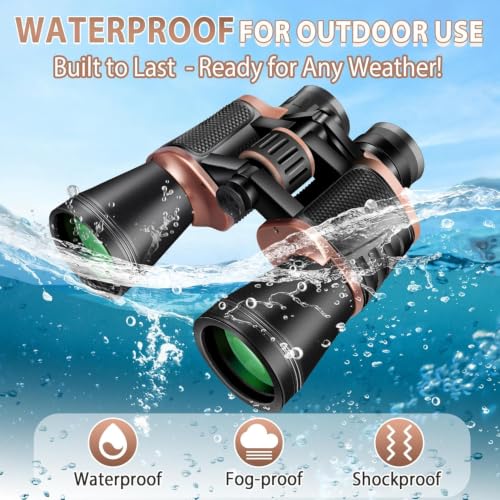 Image of Tobo 22x50 HD Binoculars for Adults & Kids, Waterproof Compact Binoculars for Bird Watching, Hiking, Camping, Concerts, Travel & Sports - Great Gift TD-1634IM