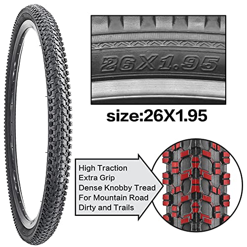SIMEIQI 2 Pack Bike Tires and Tubes 26″/24″/ 27.5″x1.95″
