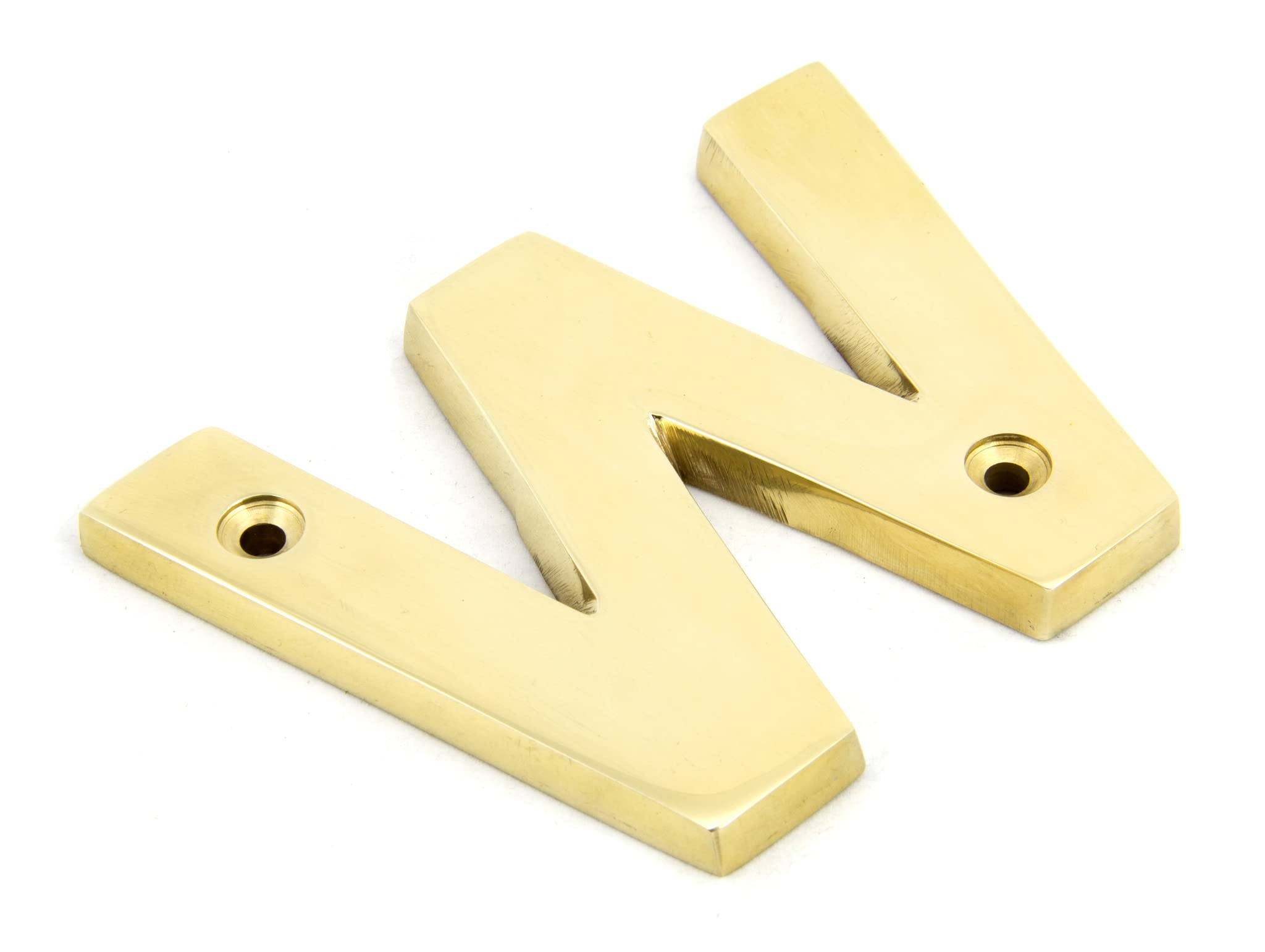 From The Anvil 83801W Letter W - Polished Brass