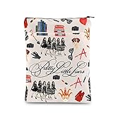 Little Liars Book Sleeve Scheming Girl Gift TV Show Inspired Gift Book Protector with Zipper for Best Friend (Pretty Little)