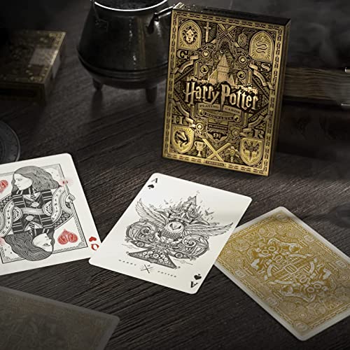 Image of MilesMagic Harry Potter Playing Card Game Limited Edition Premium Series Poker Collectible Deck By Theory11 (Yellow-Hufflepuff) For Teen|Pack of 1