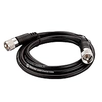 Vista 11 de STEREN RG8X - Cable coaxial de 50 pies, paquete de 2 unidades, cable coaxial CB con conectores UHF PL259, macho a macho de baja pérdida de 50 ohmios