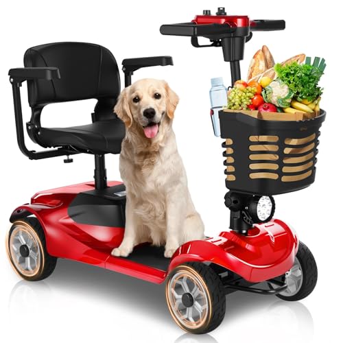 MobiCyc MS08 4-Wheel Mobility Scooter for Adults/Seniors, 15 Miles Range, 350W...