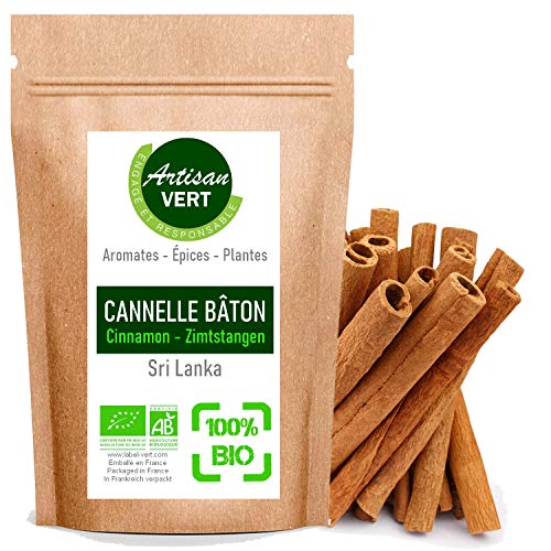 Cannelle Bâtons Entiers Cassia - L'Artisan du Vert 50g , 100% végétale , naturelle ,