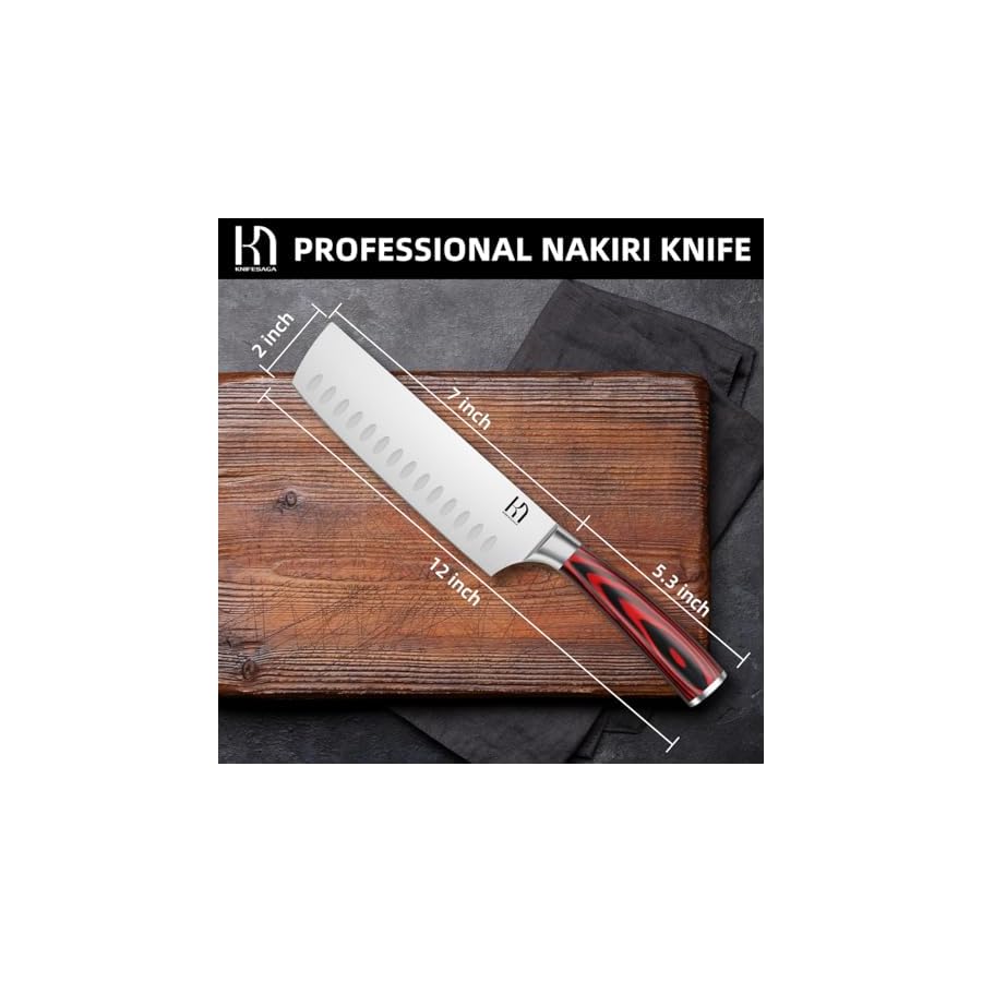 2023-Upgraded-Nakiri-Chef-Knife-Japanese-Professional-7-Inch-Sharp-Meat-Cleaver-Kitchen-Knives-for-Chopping-Vegetable-and-Cooking-High-Carbon-Stainless-Steel-Asian-Chopping-Chefs-Knife KnifeSaga 2023 Upgraded Nakiri Chef Knife Japanese Professional 7 Inch Sharp Meat Cleaver Kitchen Knives for Chopping Vegetable and Cooking, High Carbon Stainless Steel Asian Chopping Chefs Knife