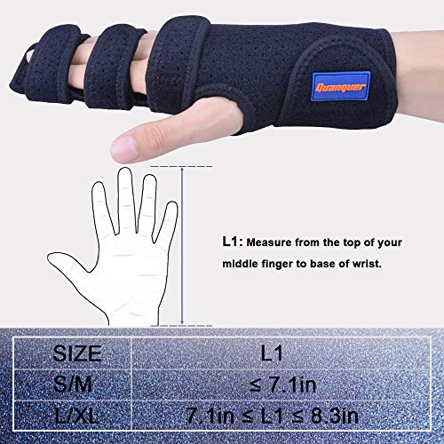 Trigger Finger Splint for Two or Three Finger Immobilizer - Post Operative Care Support for Broken Joints, Sprains, Contractures, Arthritis, Tendonitis and Pain Relief (LEFT, S/M), - Thumbnail 6
