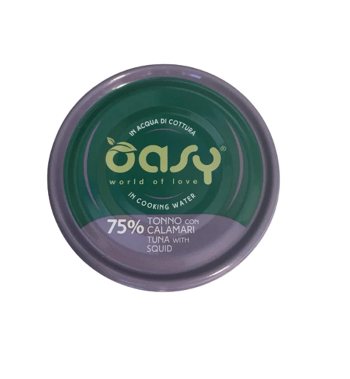 Oasy More Love cibo umido naturale per Gatti adulti gusto Tonno con Calamari. Confezione da 24 scatolette (1 scatoletta = 70 gr.) Formulato senza glutine