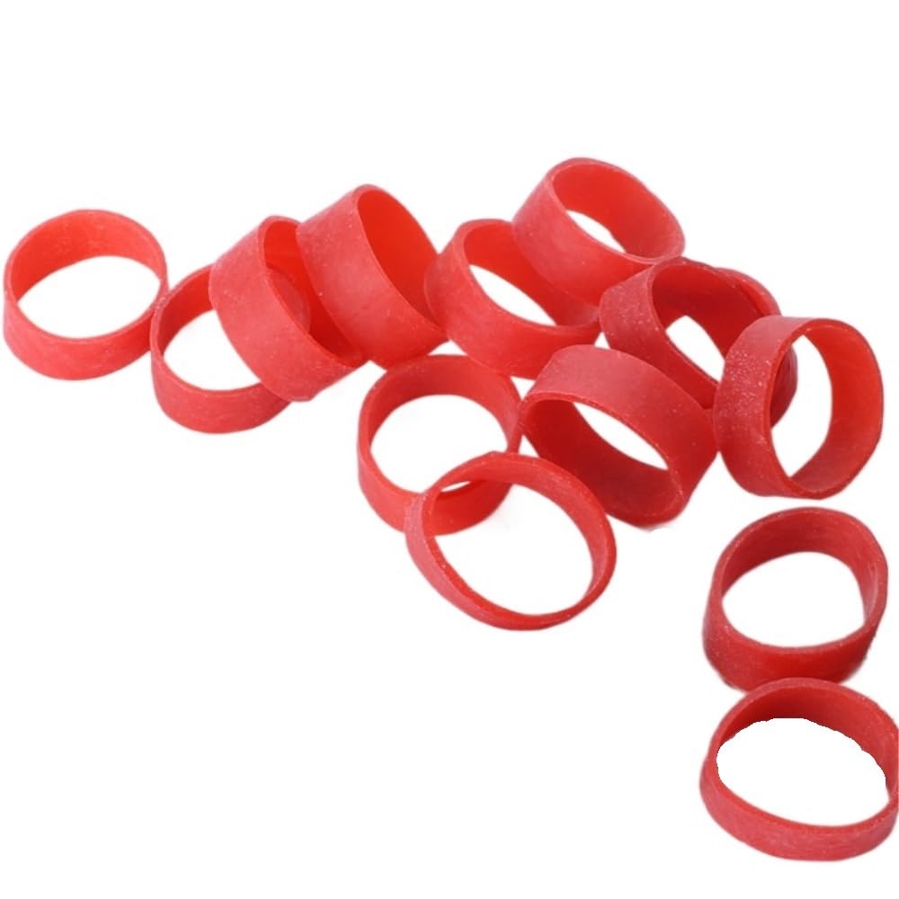Bande Elastiche Resistenti, Elastici Elastici da 500 Pezzi, Elastici Rossi Piccoli da 15 * 5 mm, Elastici for Verdure, Elastici Larghi di Piccole Dimensioni
