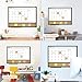 JILoffice Magnetic Calendar Whiteboard & Bulletin Corkboard Combination, Combo Board 24 x 18 Inch, Black Aluminum Frame Wall Mounted Board for Office Home and School with 10 Push Pins