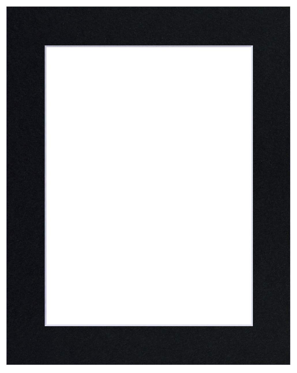 Picture Mounts, Pack of 1 (Single), Choice of Size & Colour [A3 (Overall Size) to fit 12 x 8, Black (White-core)] — image 1