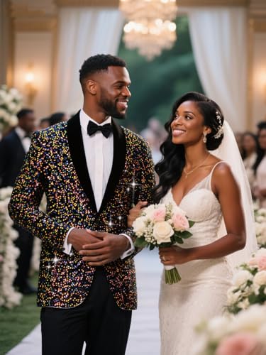 Men Adult Fashion Sequin Blazer Suit Disco Prom Shiny Jacket Use for Wedding Dinner Party Stage Banquet4